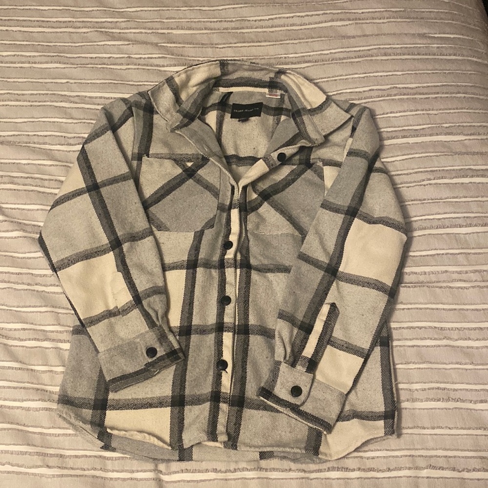Girls Silver Brand Shacket